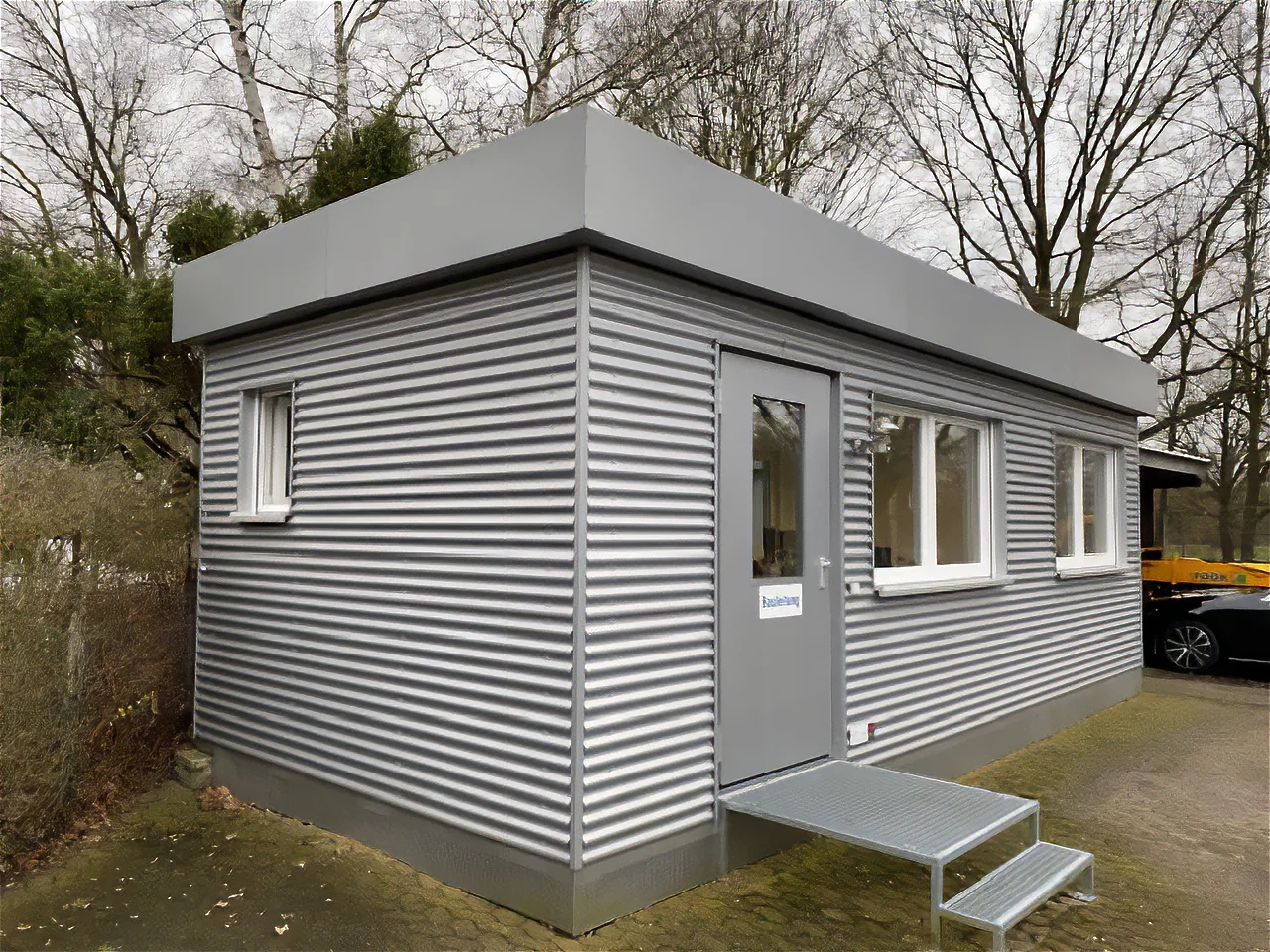 Außenansicht des gebrauchten Bürocontainers